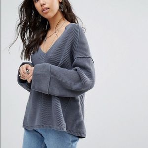Free People La Brea V-Neck Sweater